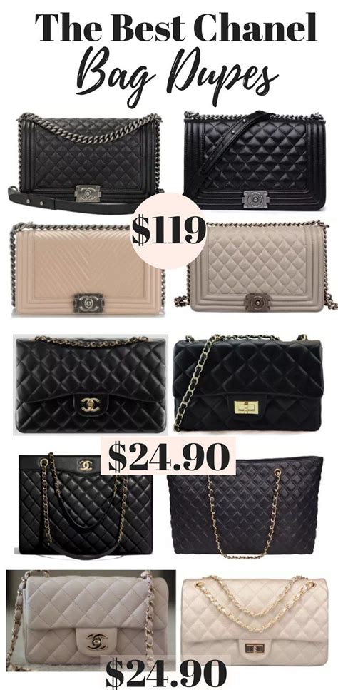 designer dupes for chanel boy bag|chanel quilted crossbody dupe.